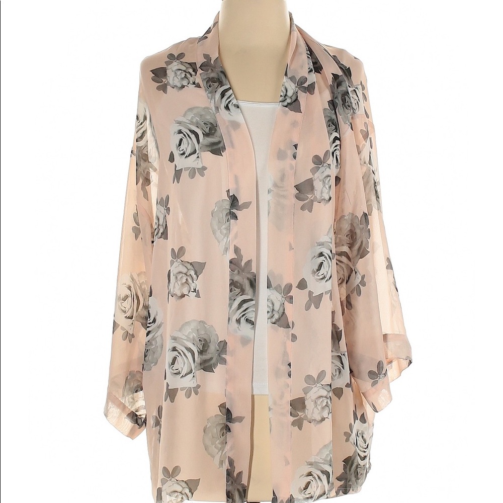 H&M Floral Pink Kimono Size S